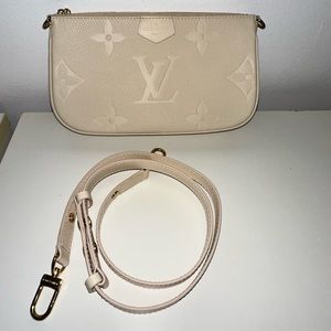 larger bag and strap from multi pochette accessoires cream empreinte